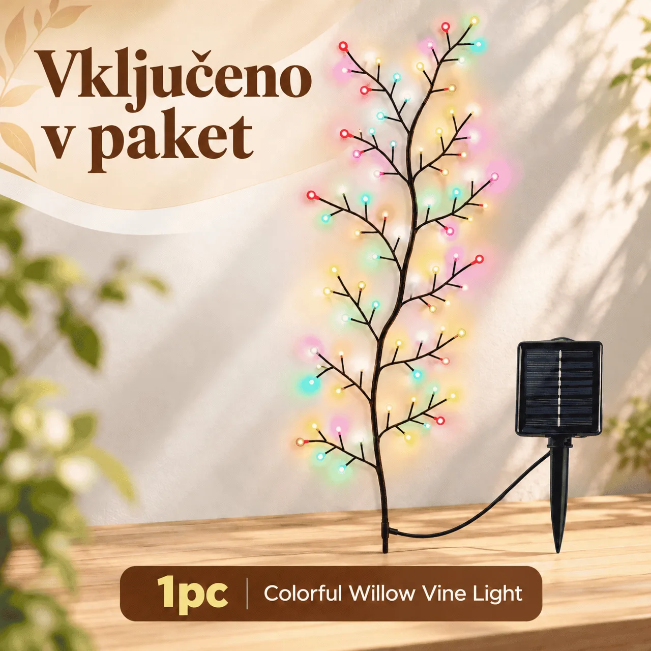 Napelemes LED-es fényág, VineLight - Image 2