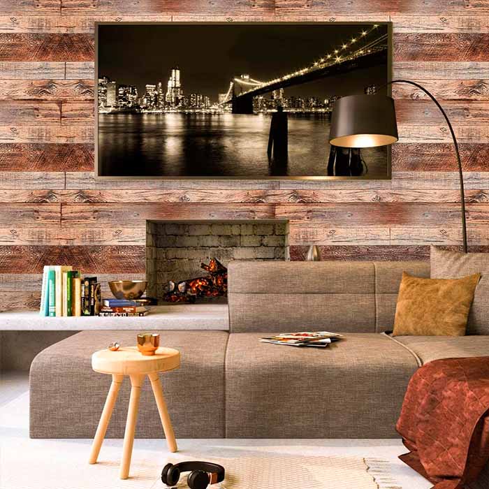 VintageWall, öntapadós matrica természetes fa megjelenéssel (300 x 45 cm) - Image 5