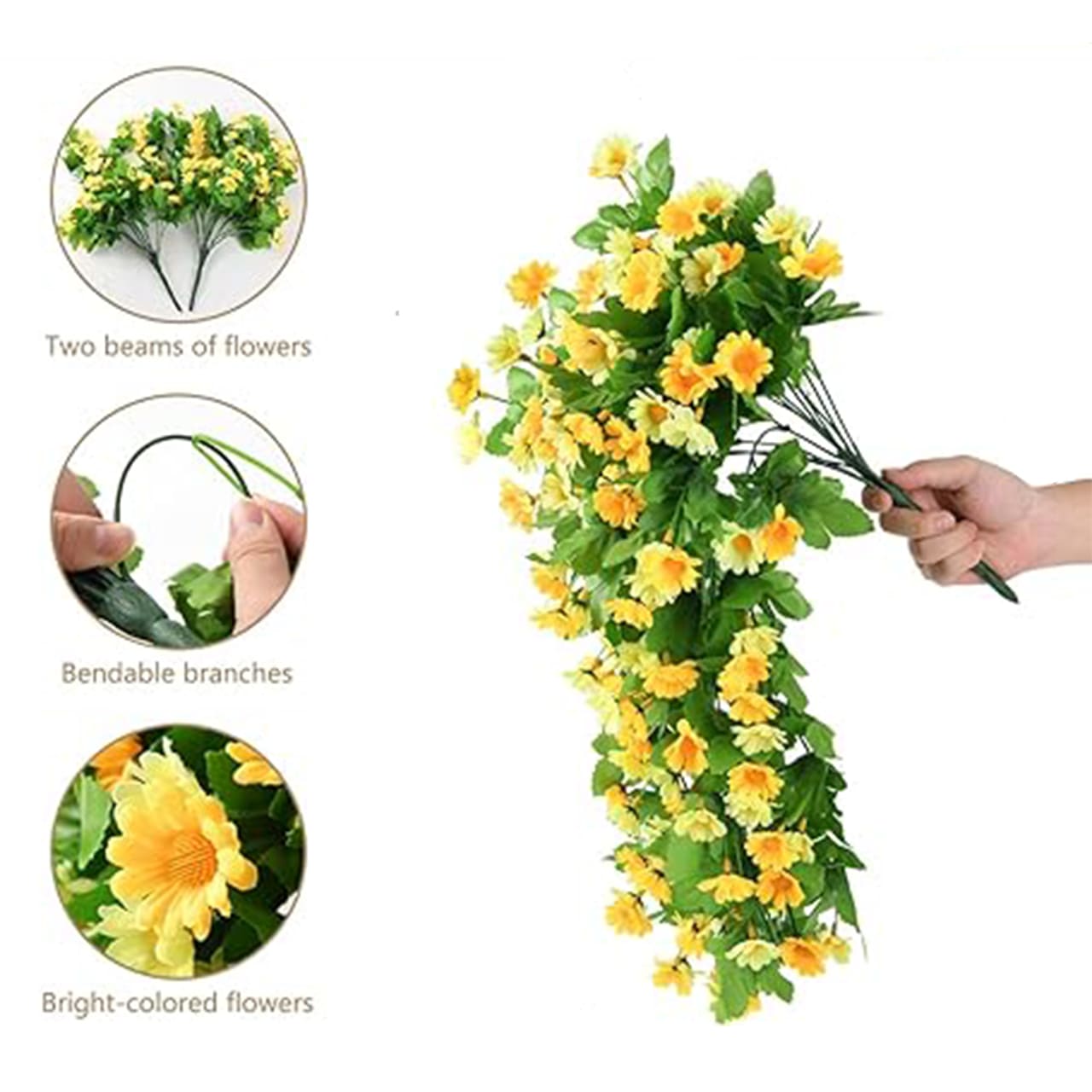 YellowFlowers, természetes megjelenésű művirágok - Image 4