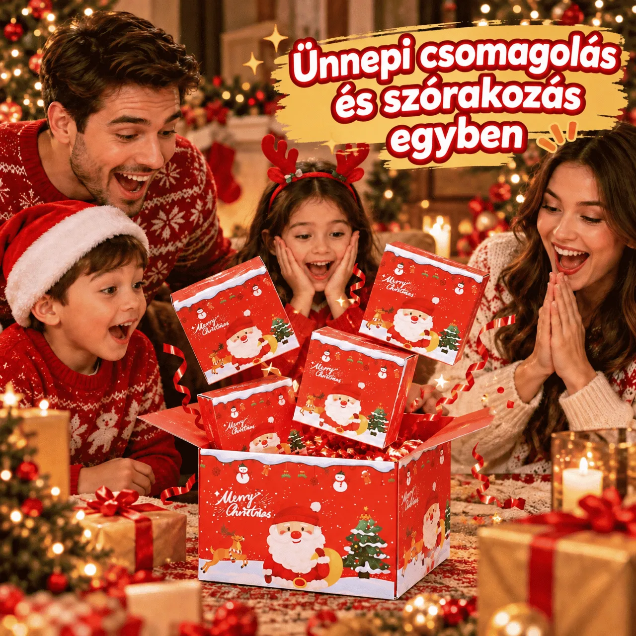Ünnepi csomagolás és vidámság egyben