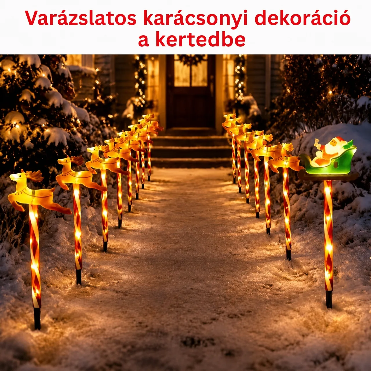 Varázslatos karácsonyi dekoráció a kertbe